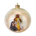 DIVINE MERCY - HAND PAINTED BLOWN GLASS ORNAMENT